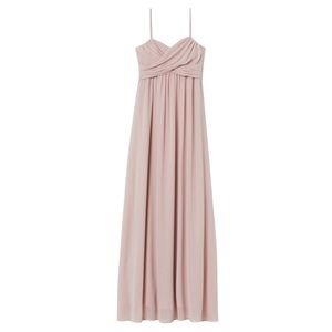 H&M Long Bandeau Dress in powder pink color for prom wedding bridesmaid bridal